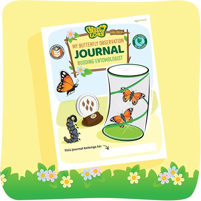 Insect Lore Raise and Release Butterfly Garden Kit – Caterpillar Habitat with redeemable Voucher – STEM-accredited Live Butterfly Growing Kit for Kids, Classrooms, and Homeschool Learning
