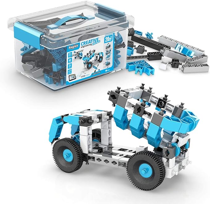 Engino Creative Engineering STEM Toys, 20 Multi Model Set, Building Toys for Kids 7+, Engineering Kit for Inventors, STEM Projects, Creative & Fun Play, Gift for Boys & Girls