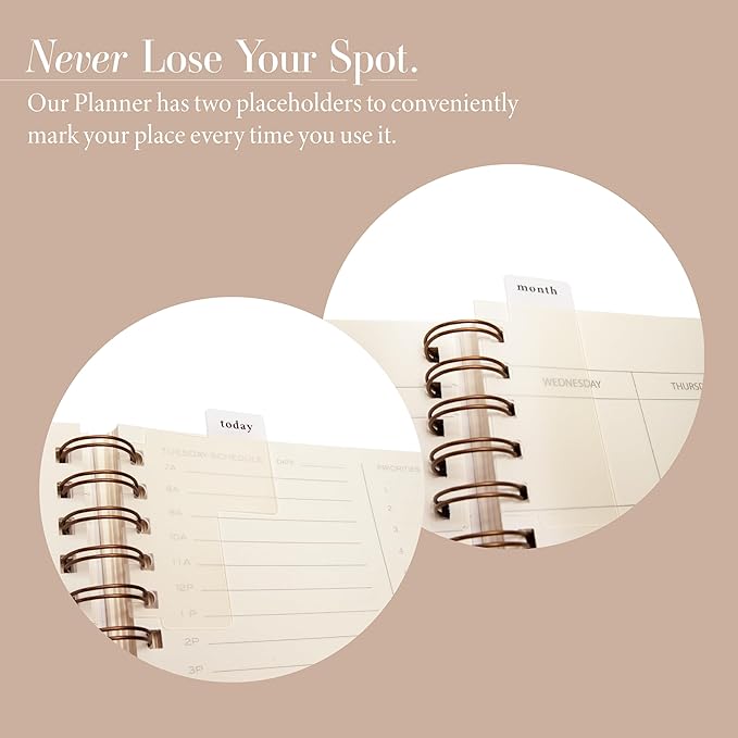 Anecdote Planner 2026 (8.5" x 10") Spiral Notebook - 2026 Daily Planner Weekly and Monthly - Features a Library Buckram Cover, Brass and A4 Size Bleed-Resistant Paper - Organize All 52 Weeks. Start Anytime – Black