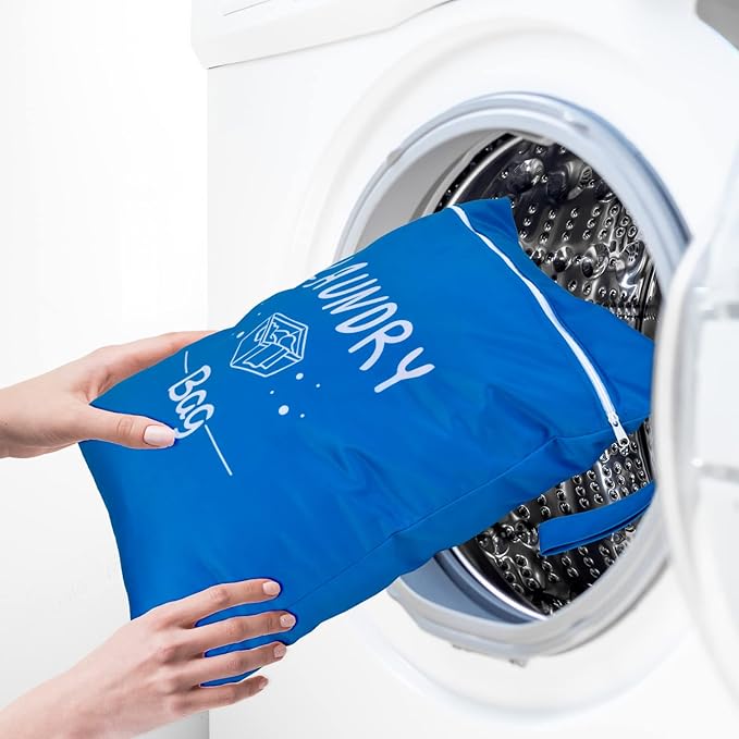 2 Pcs Large Travel Laundry Bag - Waterproof Wet Dry Washable for Dirty Clothes, Bathing Suit, Workout, Gym, Swimming, Yoga