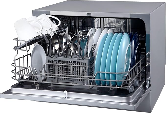 EdgeStar DWP63 21-5/8 Inch Wide 6 Place Setting Countertop Dishwasher - White