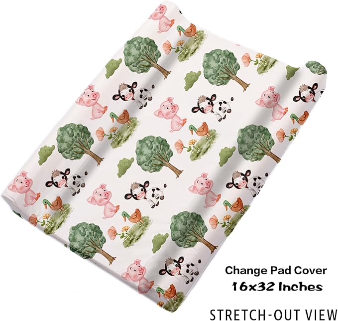 Custom Nursery Crib Bedding Set: Personalized Name 4 Piece Animal House Design Baby Crib Sets for Girls - Toddler Double Layer Blanket Set, Comfortable Crib Bed Sheets for Baby Toddlers