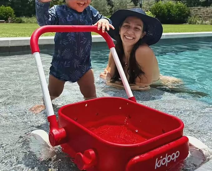 Kidpop PULA 2-in-1 Push and Pull-Along Wagon, Baby Push Walker for First Learner from 7 Month to 4 Year, One Year Birthday Gifts, Sturdy and Safe, Indoors and Outdoors (Blue)