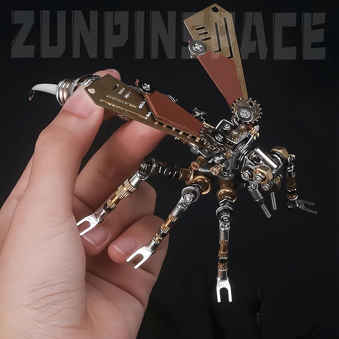 3D Metal wasp Puzzle, Punk Insect Metal Model, 3D Puzzle Mechanical wasp Building Blocks, Fun DIY Assembly, high-end Men's Gifts.