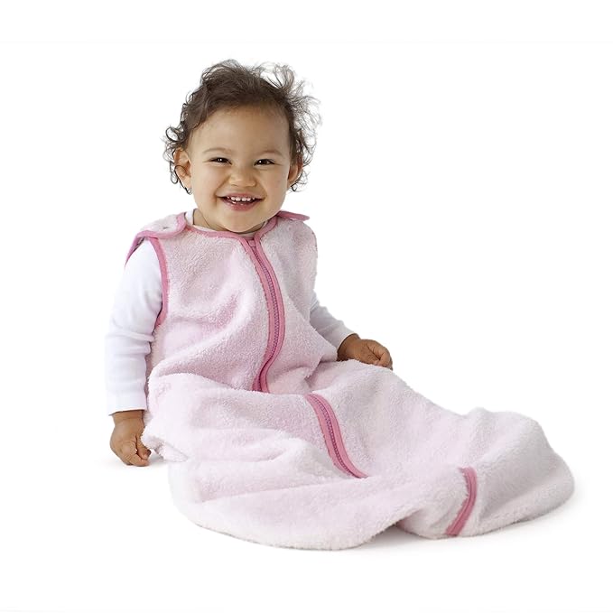 baby deedee Sleep Nest Teddy Baby Sleeping Bag, Pink, Medium (6-18 Months)