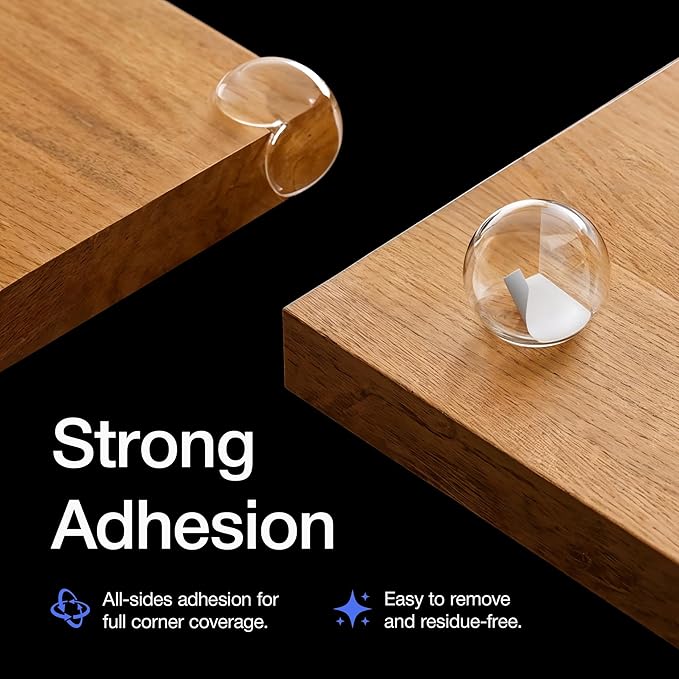 Corner Protectors Guards - Furniture Corner Guard & Edge Safety Bumpers - Baby Proof Bumper & Cushion to Cover Sharp Furniture & Table Edges - Clear and Transparent - (12 Pack)