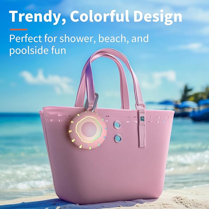 HEYSONG Waterproof Shower Bluetooth Speaker, Durable & Portable with Clear Sound, Ideal for Shower, Pool, Beach & Kayaking – Great Gift for Girls, Women