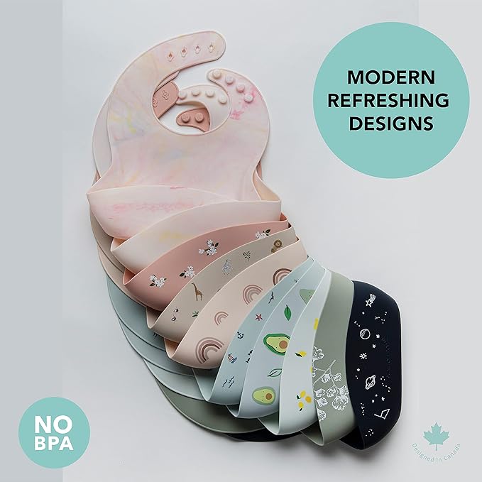 Loulou Lollipop Soft, Waterproof Silicone Feeding Bib for Babies and Toddlers