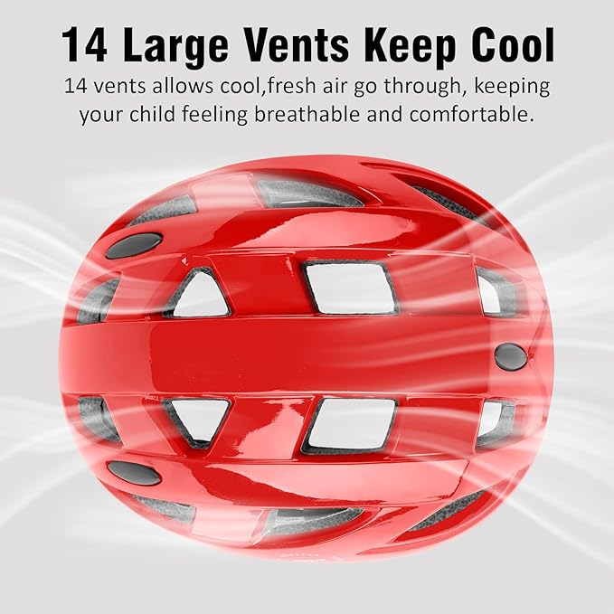 Kids Bike Helmet,2 Sizes Adjustable for Youth Child Boys & Girls Ages 3-5-8-14,Ventilation and Multi-Sport for Bicycle Scooter Skate