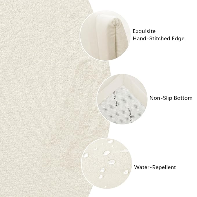 Baby Play Mat for Floor,1.3" Thick Memory Foam Tummy Time Mat,Water Repellent Soft Velvet Nursery Rug,Extra Large Non Slip for Crawling,Toddlers,Infants,Kids,Tatami Style for Living Room(Cream)