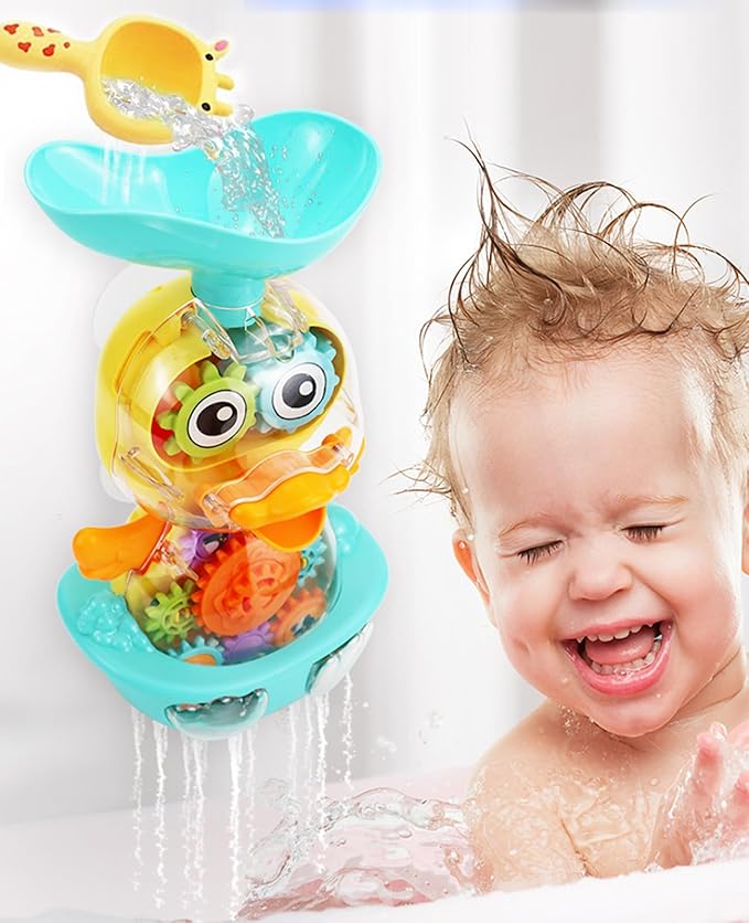 Bath Toys for 12 24 36 Months Babies, Bathtub Toys for Toddlers Kids Ages 1-3, 4-8, Waterfall Bath Toys for Boys and Girls, Small