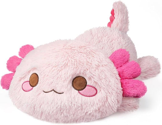 Cuckool Pink Axolotl Stuffed Animals, Microwavable Stuffed Animals Heating Pad for Cramps, Pain Stress Relief, Heatable & Coolable Lavender Scented Plush Toys for Anxiety, Women & Kids Bedtime