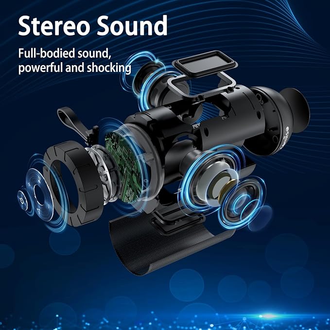 comiso Bluetooth Speaker, IP65 Waterproof Portable Speaker with 360° HD Stereo Sound, Punchy Bass, TWS Pairing, 24H Playtime, Wireless Speakers for Home/Outdoor/Camping/Beach, Gifts for Unisex