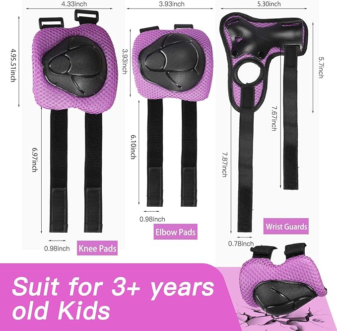 Kids Bike Helmet Set Adjustable Helmet for Ages 3-15 Kids Toddler Boys Girls Youth, Multi-Sport Bicycle Skateboarding Football Rollerskating Scooter Rollerblade Balance Bike Helmets