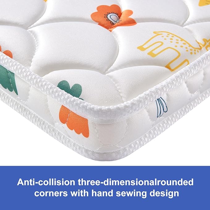 Baby Bassinet Mattress 33 x 20 inches- Firm Support and Comfort Premium Foam,Noiseless and Odorless,Hypoallergenic Small Crib Mattress, Fits Moses Basket, Dual Sided with Soft Breathable Fabric