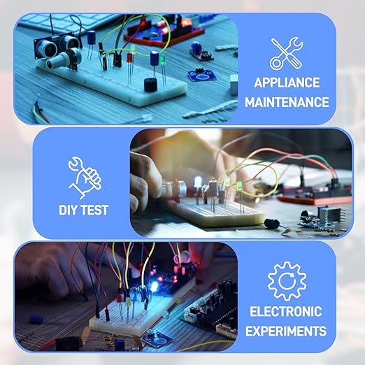 276Pcs Breadboard Jumper Wires Kit, 2Pcs 830 Breadboards + 2Pcs 400 Breadboards + 2Pcs Color-Coded 170 Breadboards + 140Pcs U-Shape Jumpers and 2x65Pcs Flexible Wires for Arduino, Raspberry Pi, STEM