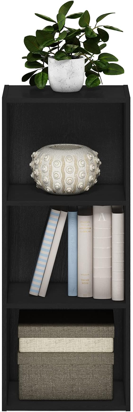 Furinno Luder Bookcase / Book / Storage , 3-Tier, Blackwood