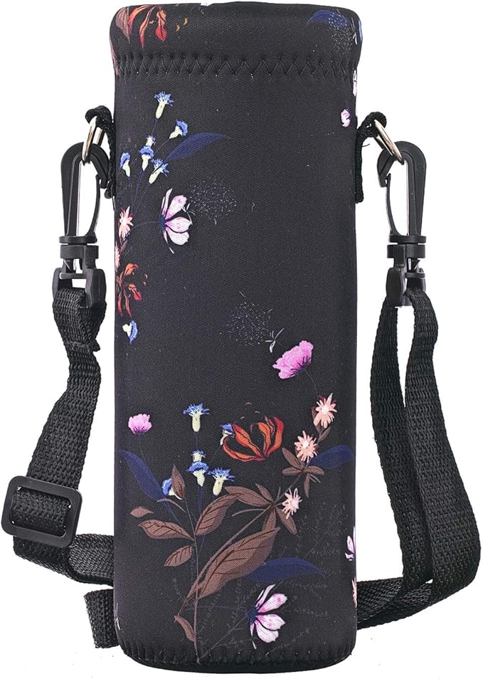 AUPET Water Bottle Sling Bag Carrier Crossbody Sleeve,Insulated Neoprene Bottle Case Holder Pouch Cover 500ML/17oz with Shoulder Strap for Walking Women Men