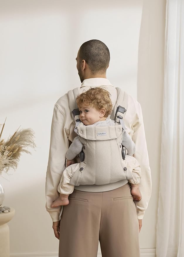 BabyBjörn Baby Carrier Harmony, Woven mélange, Light Beige | 3-in-1 Ergonomic Baby Carrier; Newborn, Facing-in, Outward-Facing, and Back Carrying Positions Supported (7-40 lbs), Newborn to Toddler