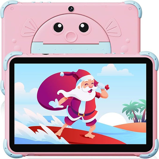 Kids Tablet 10 inch, Android Toddler Tablet for Kids with Case, Dual Cameras, Parental Control,Pre-intalled Apps, 32GB (512TB TF Card Expandable),Great Tablets for Toddlers and Children (Pink)