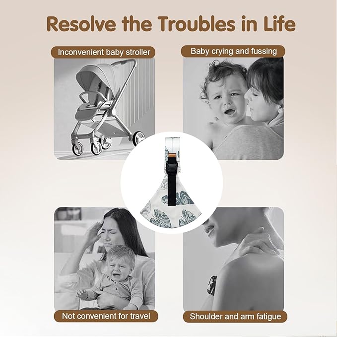 Baby Sling Carrier,Toddler Carrier, 2025 New Baby Sling,Portable and Lightweight Sling,Non-Slip Hip Seat Carrying 10-30lbs(Black)