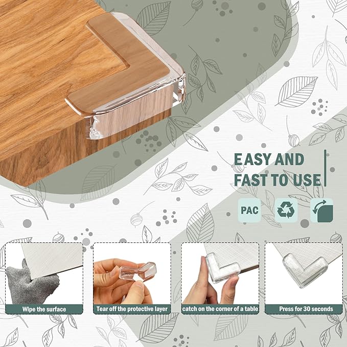Baby Corner Protector Corner Protector Baby Furniture Corner Protection Transparent Cover Sharp Furniture and Table Top Edges with Adhesive 12 Pack(L-Shaped)