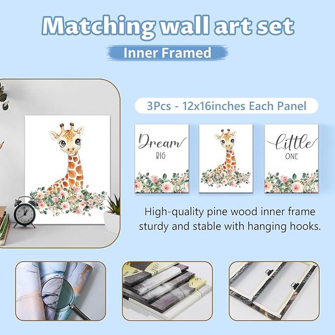 Custom 5-Piece Baby Crib Bedding Set, Personalized Name for Kid Toddler, Animal Nursery for Boy Girl, Double Layer, Customized Gift for Infant