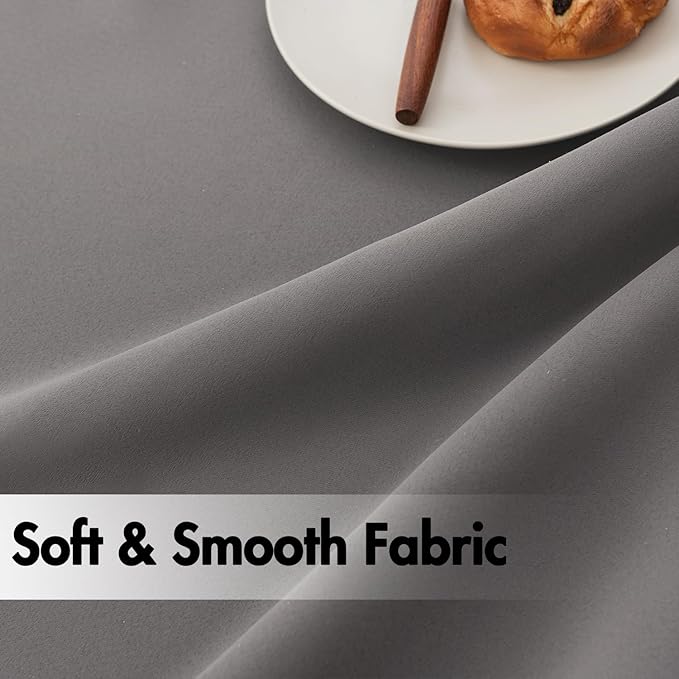 ANRODUO Back Tab Blackout Curtains for Bedroom Living Room, Rod Pocket Pinch Pleated Thermal Insulated Room Darkening Curtains 108 Inches Long 2 Panels, Grey, 52 x 108 Inch