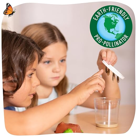 Insect Lore Cup of Caterpillars - 5 Live Painted Lady Caterpillars with Food - Refill for Butterfly Garden Kit - Stickers & Chrys-A-Lid Holding Log Included - STEM Learning Activity