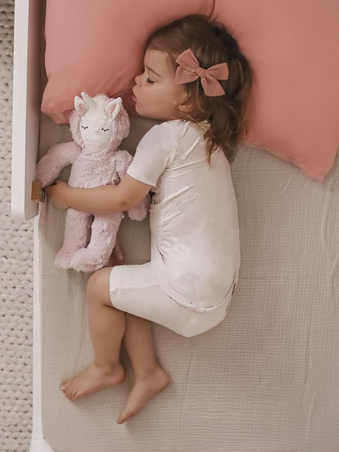 Bassinet Sheet for Baby Boy and Girl 2 Pack, Fitted Sheets for Rectangle, Oval, Hourglass Bassinet Mattress, Muslin Moses Basket Sheets with Neutral Style (Beige & Cream)