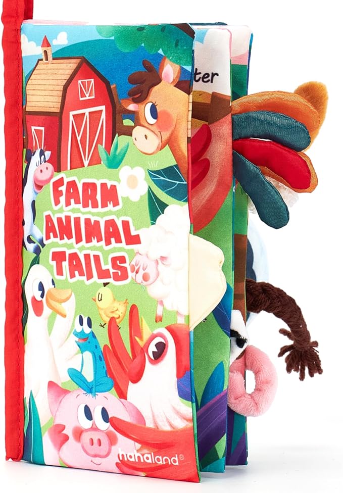 hahaland Baby Books 0-6 Months,Infant Tummy Time Toy High Contrast Sensory Toys 6 to 12 Months Touch Feel Book Baby Gifts for Boy Girl 0-3 Month Book Early Learning Toy (Single Book)