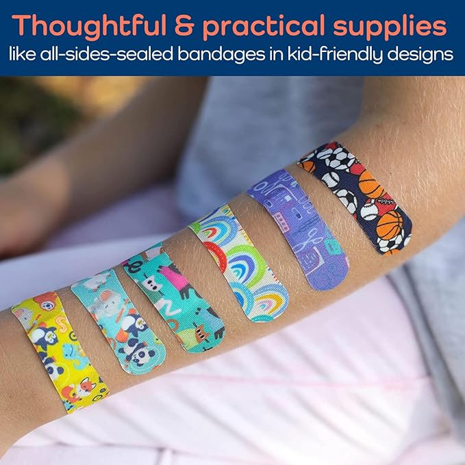 KeepGoing Large Home First Aid Kit for Kids – 270 Pc. for Car, Home, Dorm, & Boat with Latex-Free Bandages – 10 x 7 x 3.5 in. Travel First Aid Kit (Signature)