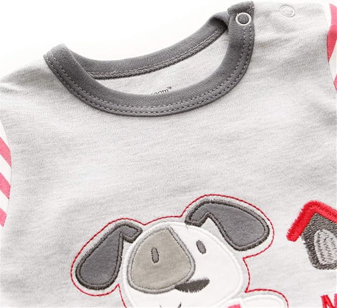 Kiddiezoom Baby and Toddler Boys'Snug Fit Footed One-Piece Romper Jumpsuit Cotton Cotton Footed Outfit