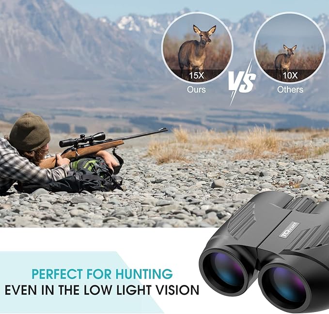 20x25 Binoculars for Adults and Kids, High Power Easy Focus Compact Binoculars with Low Light Vision for Bird Watching and Travel