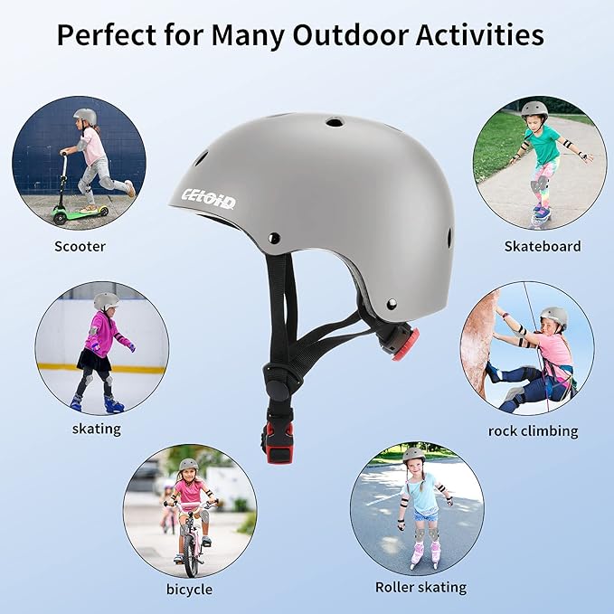 Kids Bike Helmet,Toddler Skateboard Helmets for Ages 2-3-5-8-14 Years Boys Girls，Adjustable Multi-Sport Bicycle Skateboarding Football Roller Skating Scooter Rollerblade Balance Bike Helmet