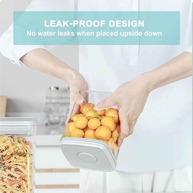 Airtight Food Storage Container - 0.5qt / 500ml Mini Square Pop Containers With Lids, Bpa Free Stackable Container Snacks Candy Salt Herbs Spices