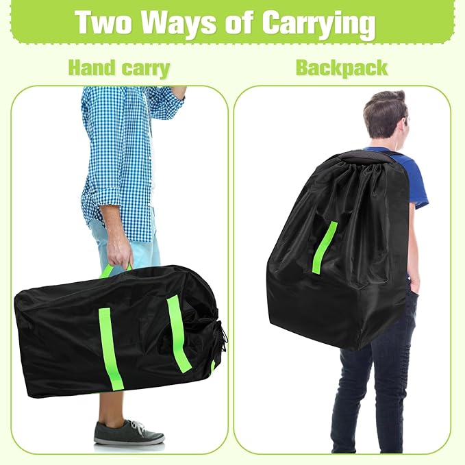 Waterproof Car Seat Bags For Airplane Travel, Durable Carseat Cover For Air Travel Car Seat Travel Bag with Shoulder Straps and 2pcs Luggage Tags For Airplane