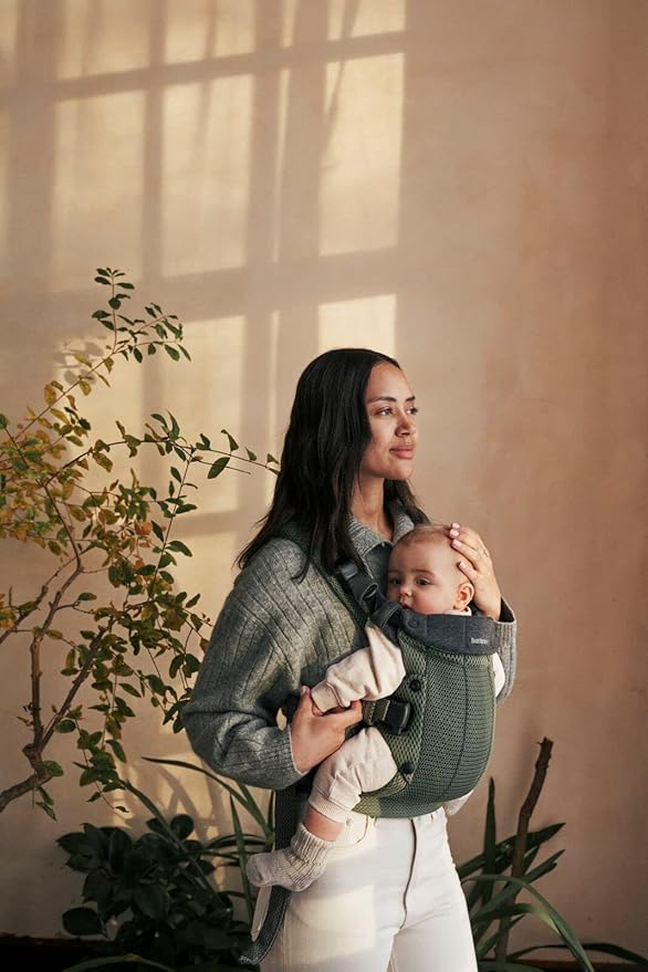 BabyBjörn Baby Carrier Harmony, Dark Green, 3D Mesh | 3-in-1 Ergonomic Baby Carrier; Newborn, Facing-in, Outward-Facing, and Back Carrying Positions Supported (7-40 lbs), Newborn to Toddler