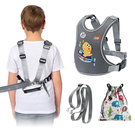 2025 New Safety Harness for Autism and Special Needs Child (3-6 yrs), Anti-Elopement Vest Harness with Light Reflector and Grab Handle for Active, Autistic ADHD Kids,Adjustable Tether Leash with Pouch