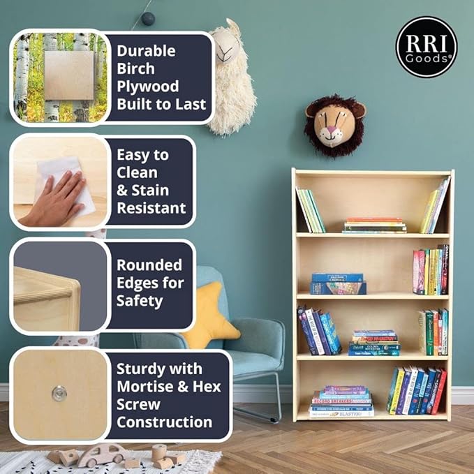 9”H Montessori Wooden Feeding Chair with Safety Harness for Toddlers to Teens, Kids Dining