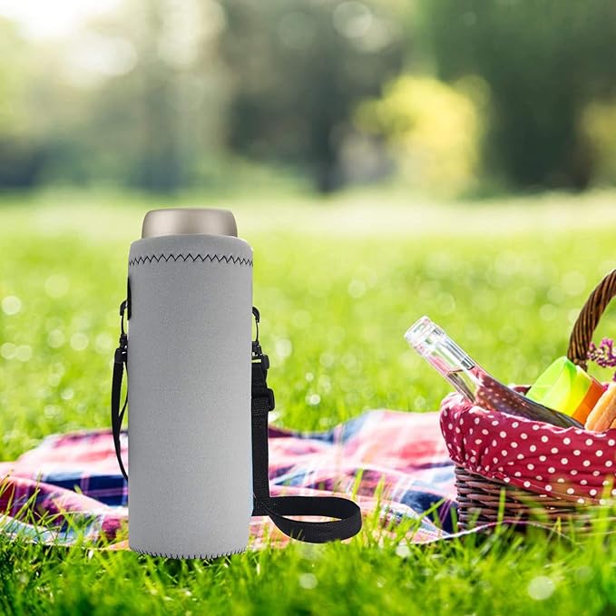 AUPET Water Bottle Bag Carrier,24oz/32oz Insulated Neoprene bottle Sling Holder Case Pouch Cover for 1000ML/750ML Bottles with Shoulder Strap for walking