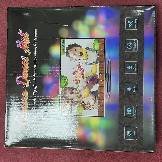 Flannel Dance Mat for TV with Camera, Non-Slip Exercise Dance Pad with Yoga Mode for Kids & Adults, Family-Friendly Electronic Game Mat Toy Gifts for Girls & Boys (Purple)