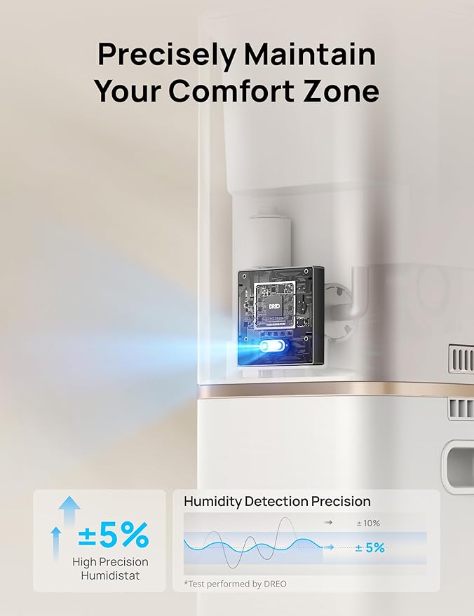 Dreo 11L Smart Humidifier Large Room 700 ft², 100H Cool Mist Air Humidifiers for Bedroom, Top-Fill Self-Cleaning Tank, 26dB, Auto Mode, Aroma Box, RGB Light, Remote & APP Control, Baby, Starlight