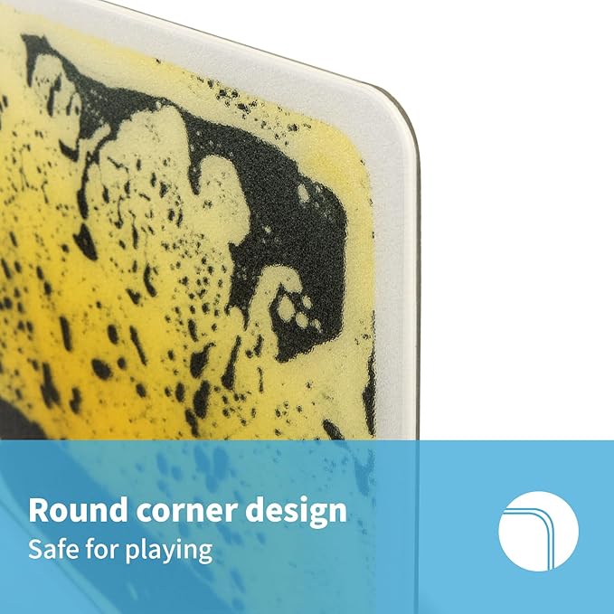 Art3d Liquid Fusion Activity Play Mat for Kids, Pack of 9 Tiles 12" X 12", Multi-Color, Round Corner