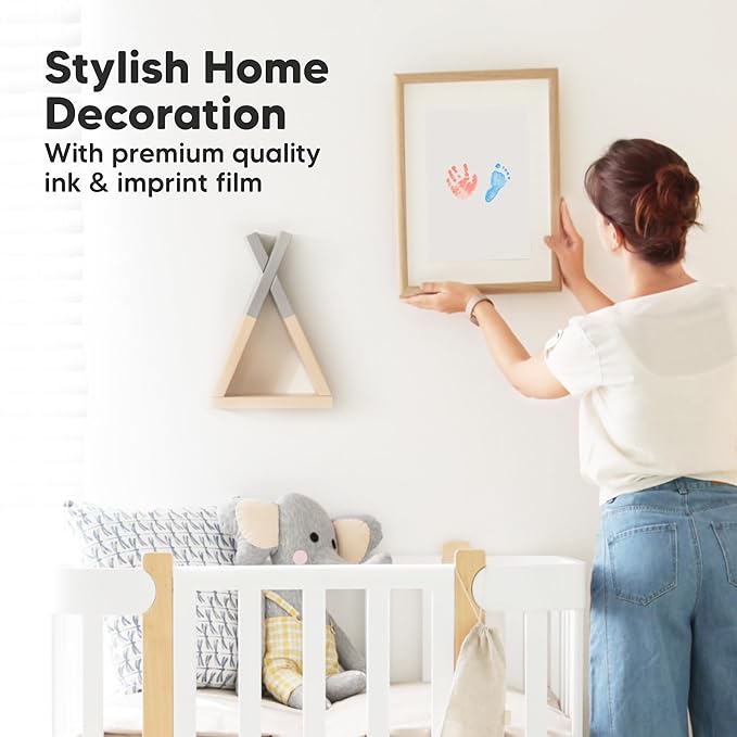 4-Pack Inkless Baby Hand and Footprint Kit - Mess Free Ink Pad for Newborn Keepsake, Dog Nose & Paw Print Kit, Clean Touch Ink Pad for Baby Hand & Footprints, Ideal New Mom Gifts (Popsicle)