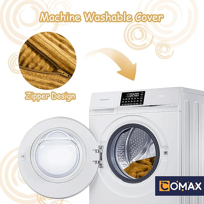 COMAX Kids Bean Bag Chair Turn into Beanbag Bed, Toddler Bean Chair Corduroy for Girl Boy Sleeping, Lazy Children Bean Bags with Filler, Convertible Child Floor Mattress, Yellow