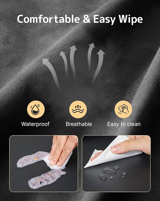 HOMEAL Booster Seat for Kitchen Chair, Breathable Toddler Booster Seat for Dining Table with Backrest and Adjustable Straps, Portable Travel Toddler Booster Seat, Dark Grey