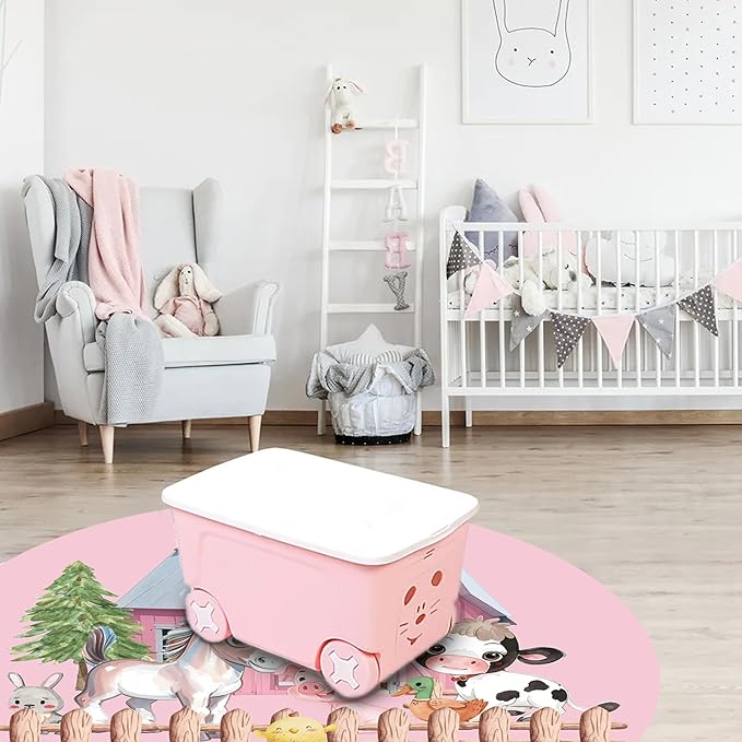 Custom Nursery Crib Bedding Set: Personalized Name 4 Piece Animal House Design Baby Crib Sets for Girls - Toddler Double Layer Blanket Set, Comfortable Crib Bed Sheets for Baby Toddlers