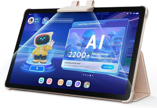 AI Kids Tablet with Scanner - 50000+ Content AI Tutor Learning Tablet with ELA, Math, ABC, Word, Read, Phonics, STEM for Homeschooler Educational Study for PreK - G6 (TalPad T100, Standard)