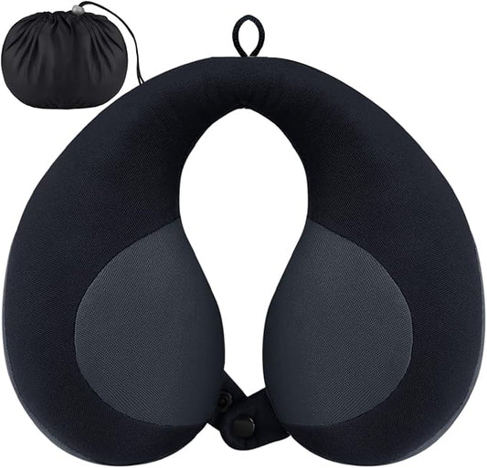INFANZIA Kids Chin Supporting Travel Neck Pillow, Helps Support Head and Neck, Comfortably Designed for Head, Neck, and Chin Support - Ideal for Toddlers and Children,Black